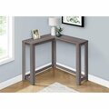 Daphnes Dinnette 36 in. Gray Corner Console Accent Table DA3067119